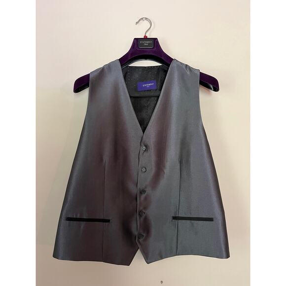 Statement Italy Three Piece Silver Grey/Gray Suite with Black Trim 40x31 - Picture 15 of 15